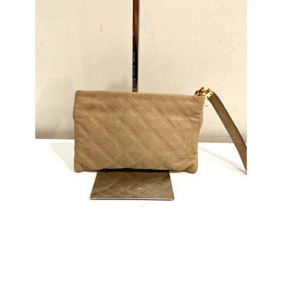 Marc Jacobs Quilted Calfskin Leather Wristlet Bag Beige Women's Compact - Picture 4 of 14